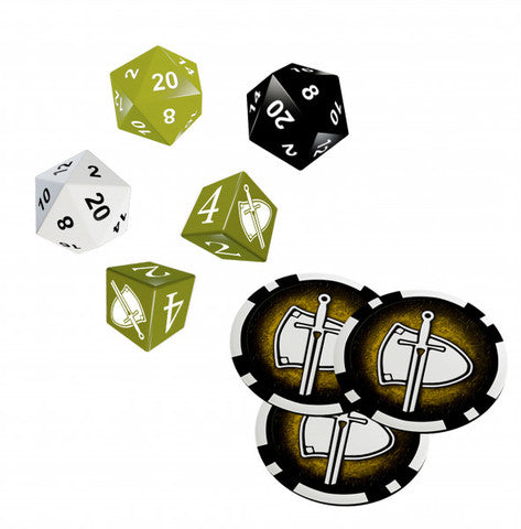 DSA5 Starter Box: Warrior - Dice & Chip Set