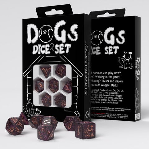 Q-Workshop Dice: DOGS Dice Set - Luna