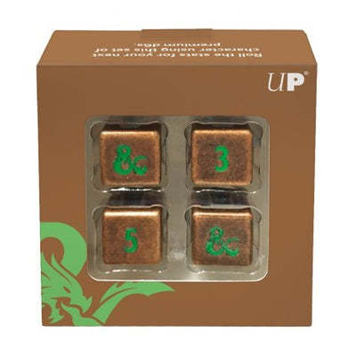 UP - Heavy Metal Feywild Copper and Green D6 Dice Set (4ct) for Dungeons & Dragons