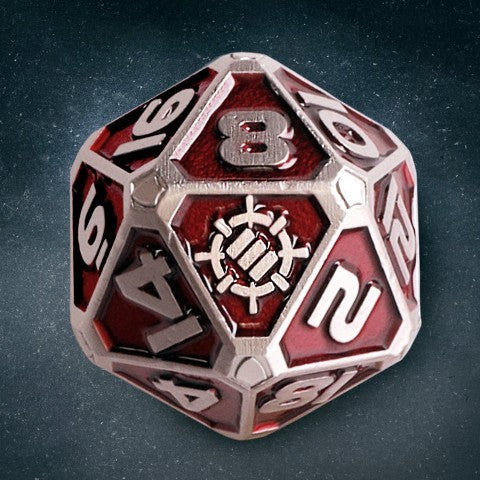 ENHANCE Tabletop Collectors Edition 7pc Metal RPG Dice Set Red
