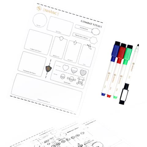 ENHANCE Tabletop Acrylic Character Sheets Clear