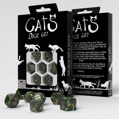 Q-Workshop Dice: Cats Dice Set - Pixel