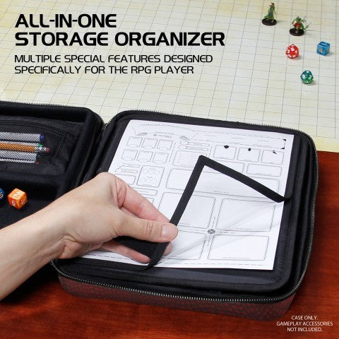 ENHANCE Tabletop RPG Organizer Case Collector's Edition Red Dragon Scales