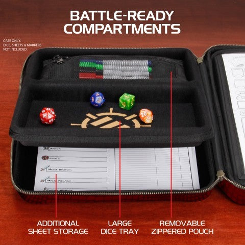 ENHANCE Tabletop RPG Organizer Case Collector's Edition Red Dragon Scales
