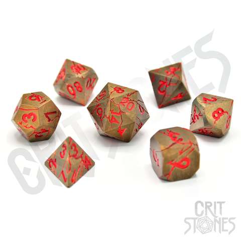 Rage Within Metal RPG 7 Dice Set