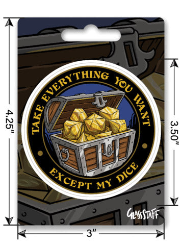 Except My Dice Sticker