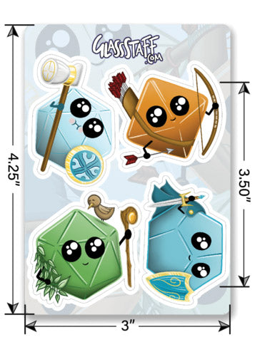 Kawaii Dice Sticker Pack 1