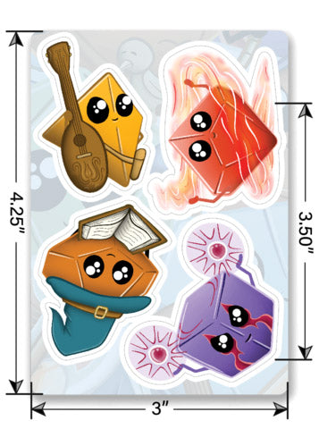 Kawaii Dice Sticker Pack 2
