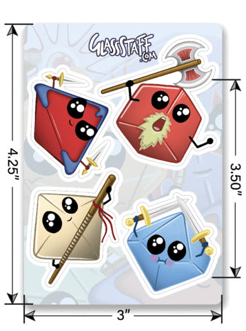 Kawaii Dice Sticker Pack 3