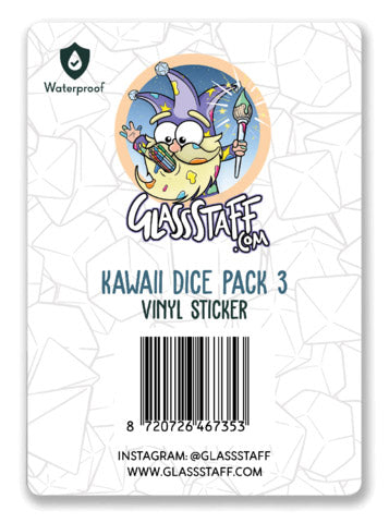 Kawaii Dice Sticker Pack 3