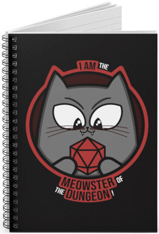 "Meowster of the Dungeon" Notizbuch