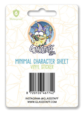 Minimal Character Sheet Sticker