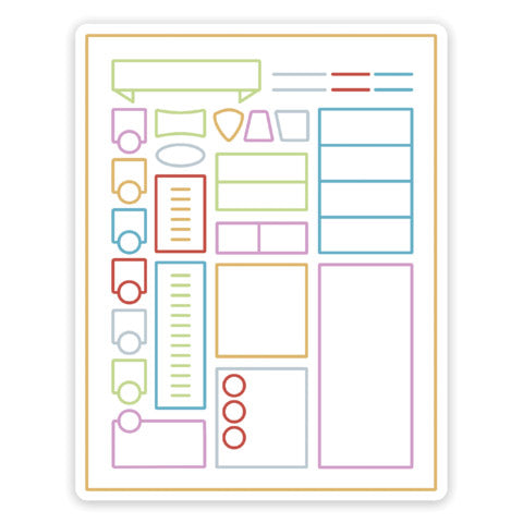Minimal Character Sheet Sticker