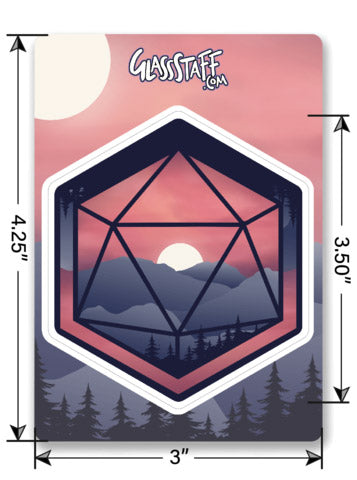 Mountain D20 Sticker