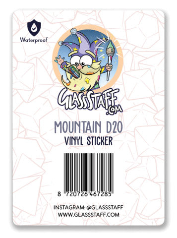 Mountain D20 Sticker