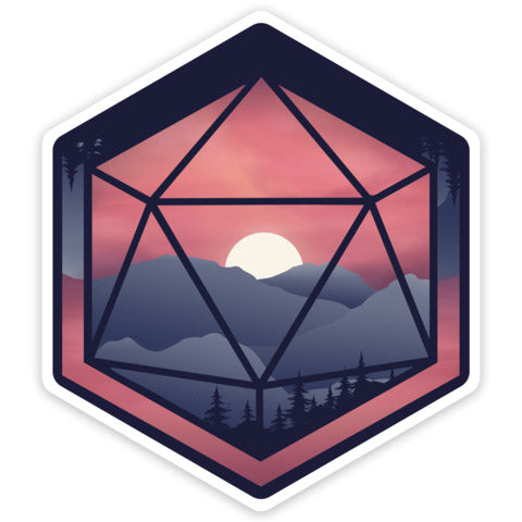 Mountain D20 Sticker