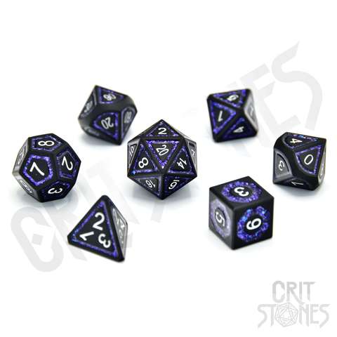 Astral Gleam Metal RPG Dice Set