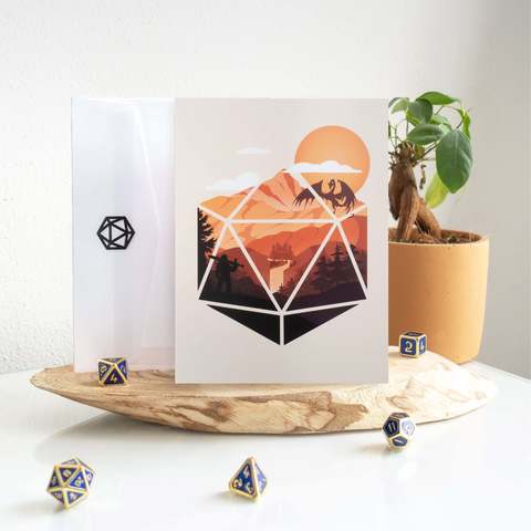 The D20 Hero Grußkarte
