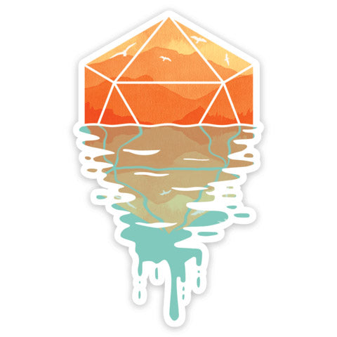 A D20 Sunset Sticker