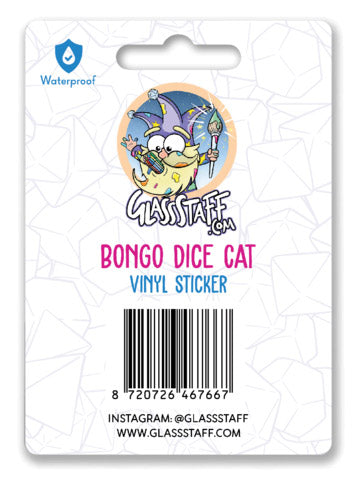 Bongo Dice Cat Sticker