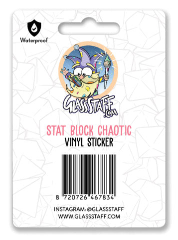 Stat Block Chaotic Sticker