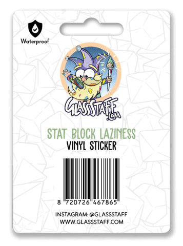 Stat Block Laziness Sticker