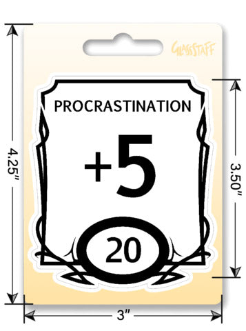 Stat Block Procrastination Sticker