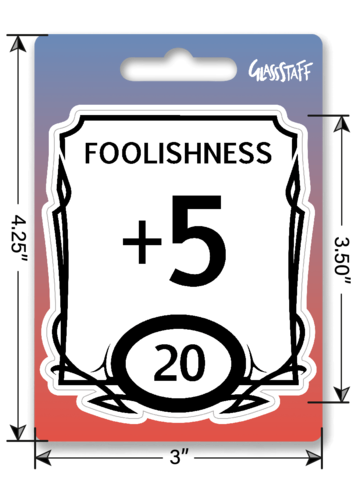 Stat Block Foolishness Sticker
