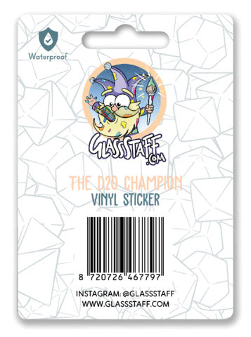 The d20 Champion Sticker