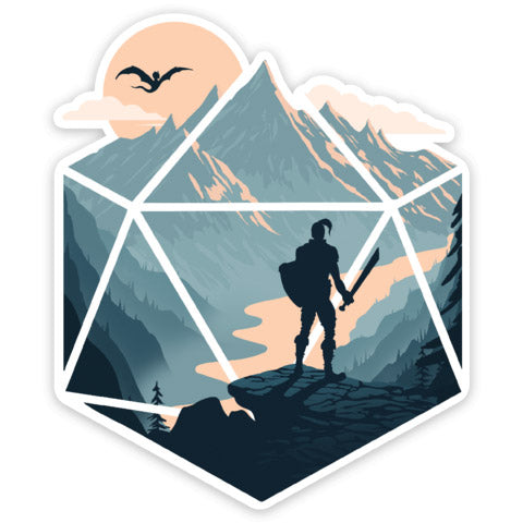 The d20 Champion Sticker