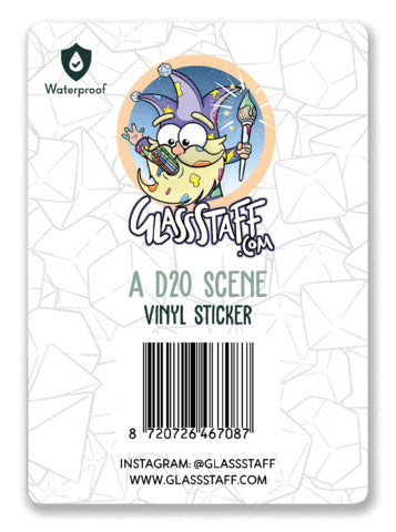 A D20 Scene Sticker