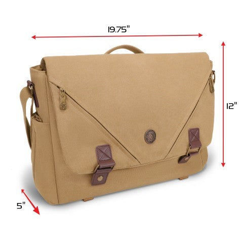 ENHANCE Venturer's Canvas Messenger Bag