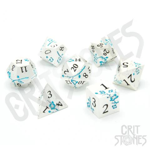 Iris Blossom Metal RPG Dice Set