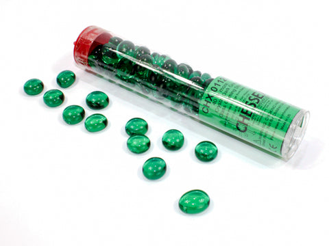 Chessex Crystal Dark Green Glass Stones