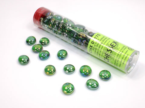 Chessex Crystal Green Iridized Glass Stones