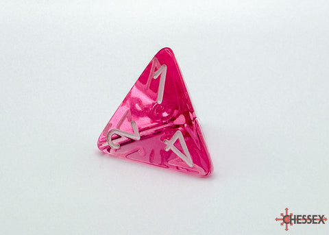 Translucent Polyhedral Pink/white 7-Die Set