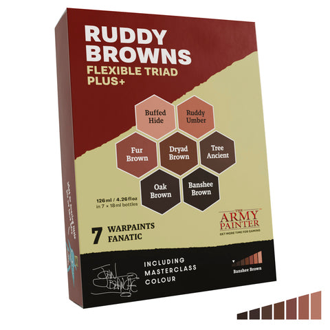 The Army Painter Warpaints Fanatic Flexible Triad PLUS+ – Ruddy Browns (7 Farben)