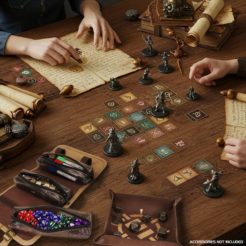 ENHANCE Venture™ Canvas Dice Roll Case – Würfeltasche mit Dice Tray & Zubehörfächern