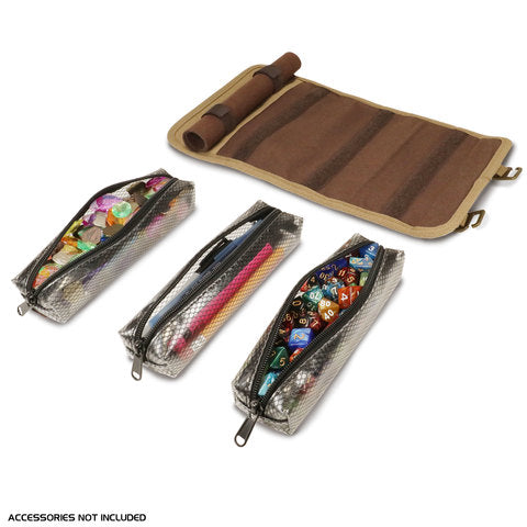 ENHANCE Venture™ Canvas Dice Roll Case – Würfeltasche mit Dice Tray & Zubehörfächern