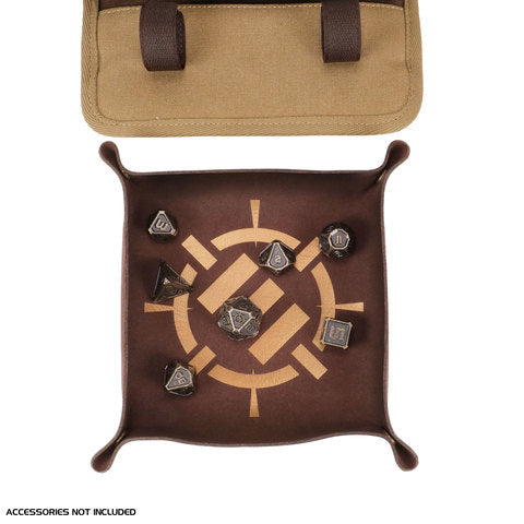 ENHANCE Venture™ Canvas Dice Roll Case – Würfeltasche mit Dice Tray & Zubehörfächern