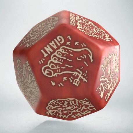 Viridian Jumbo Dice Monster Generator Die D12 Red
