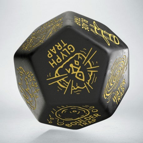Viridian Jumbo Dice Trap Generator Die D12 Black 