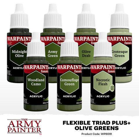 The Army Painter Warpaints Fanatic Flexible Triad PLUS+ – Olive Greens (7 Farben)