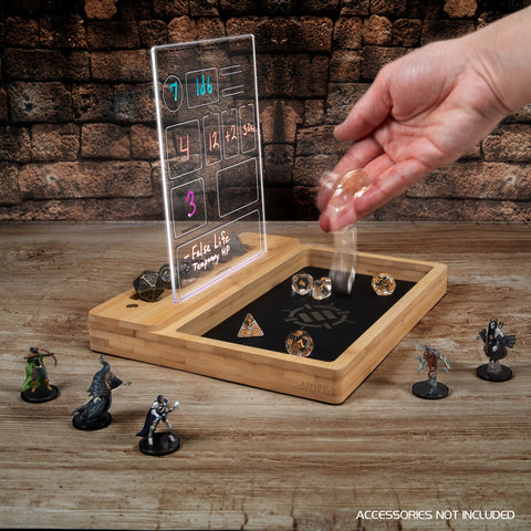 ENHANCE LED Writing Score Board & Dice Tray for Table Games - Dice Rolling Tray
