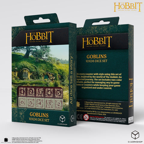 Q WORKSHOP The Hobbit TCG Dice Set – Goblins (10x D6, modifier dice)