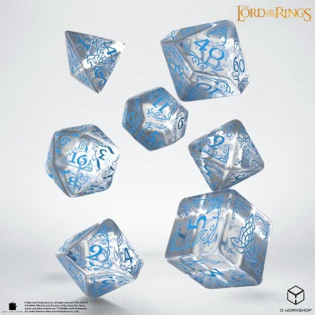 Q WORKSHOP The Lord of the Rings: Rivendell Dice Set – Water (7-piece)