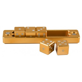 UP - Gravity Dice D6 - Gold - Set of 5 Dice