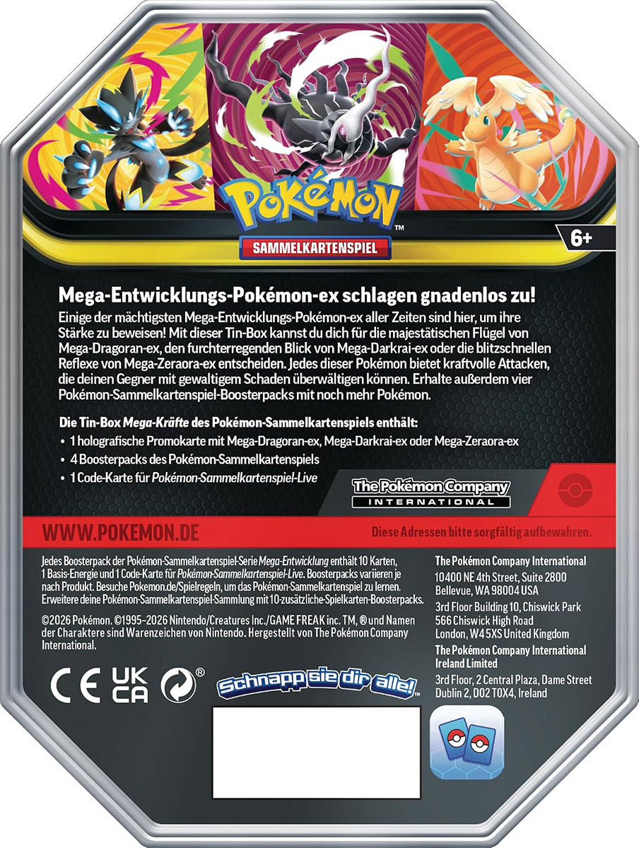 Pokémon Trading Card Game Tin 128 Mega Gengar EX (DE)