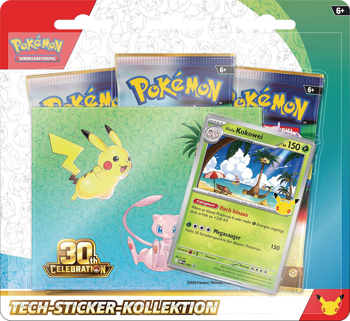 Pokémon Sammelkartenspiel 30 Jahre Tech-Sticker Kollektion (DE)