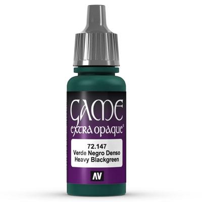Vallejo Game Color: 147 Extra Opaque Heavy Blackgreen 17 ml